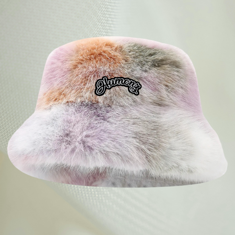 Furry multi colorbucket hat