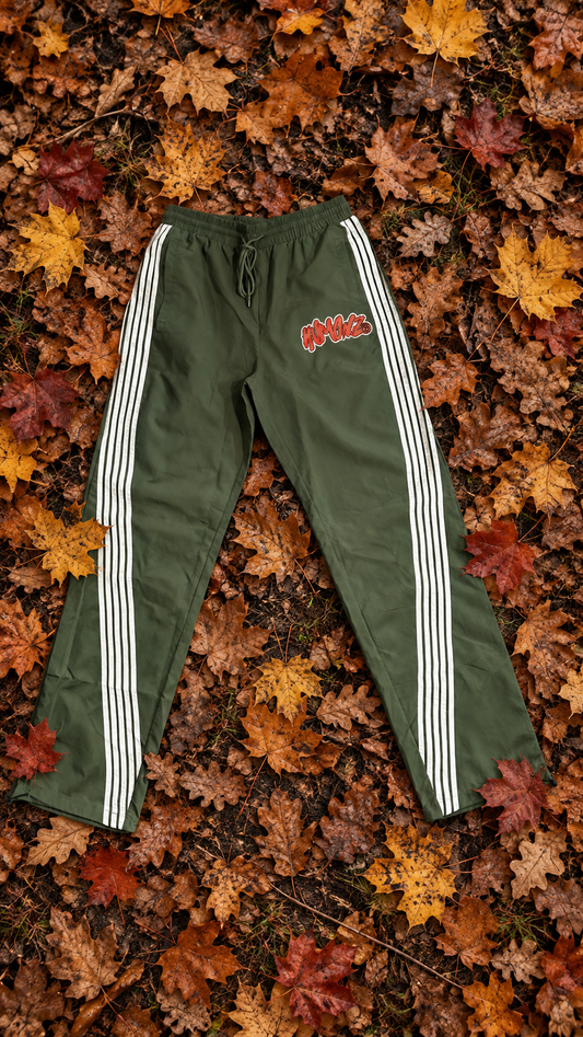 Humonz fall leaf green track pants